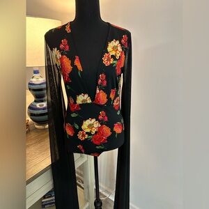 Sexy Flowery Bodysuit by Jasmine - Size M